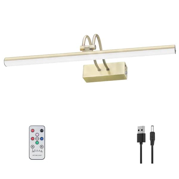 Art Nouveau Influence: Flowing Brass Lamp — primary view