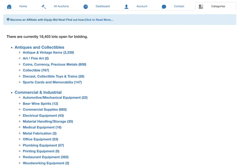 Category search screenshot